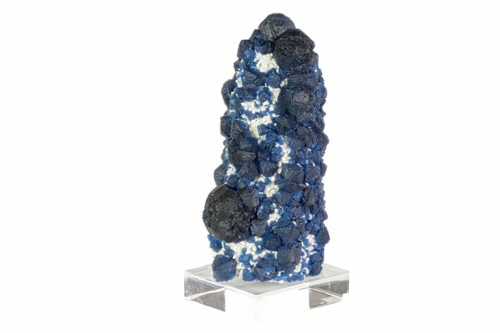Dark Blue Fluorite On Quartz - Inner Mongolia #78852